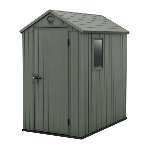 Keter 4’x6′ Norfolk Leisure Darwin Heavy Duty Plastic Garden Shed – Green